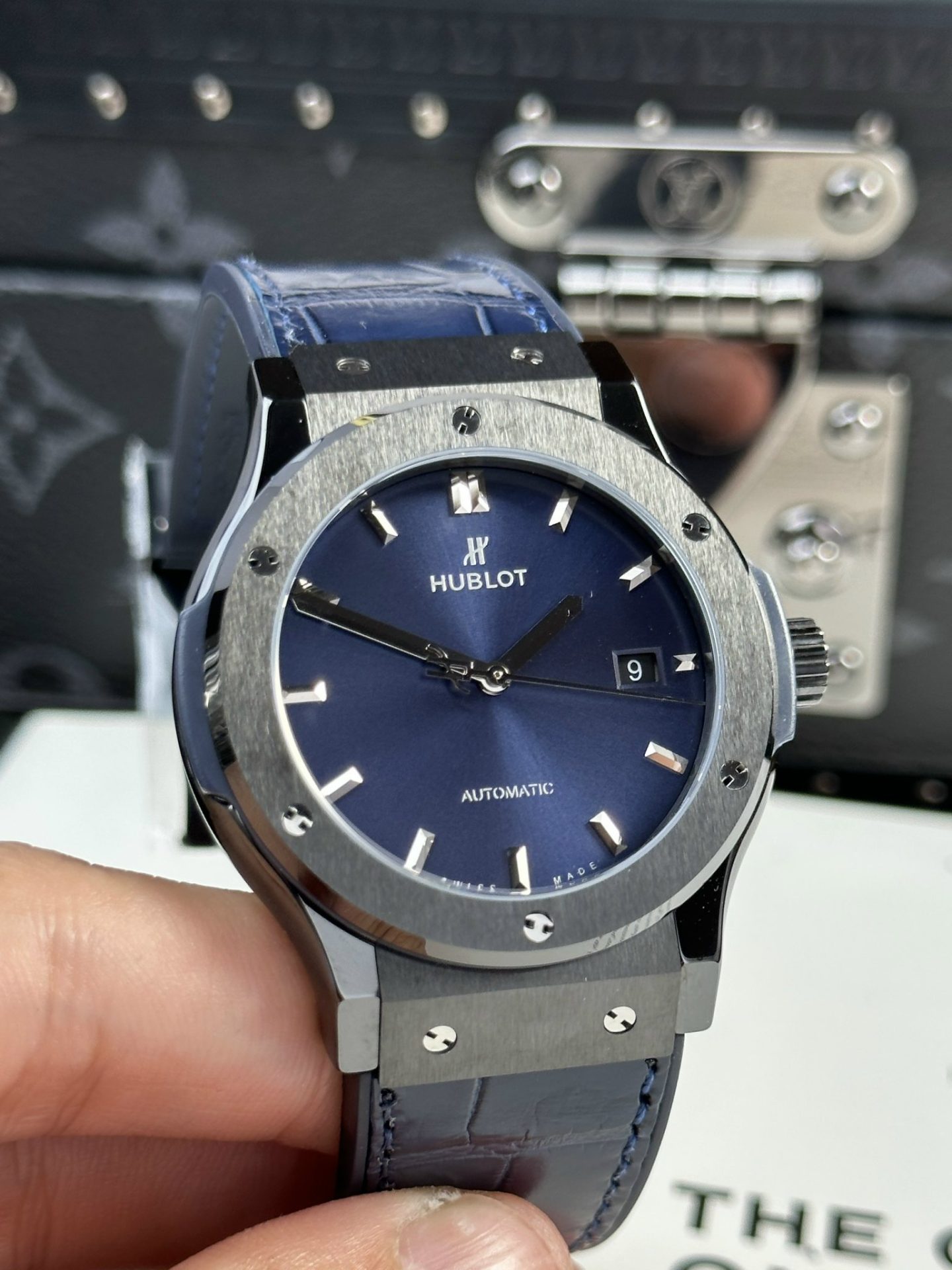 Hublot Classic Fusion Replica Watch Ceramic Refined Blue Dial 42mm