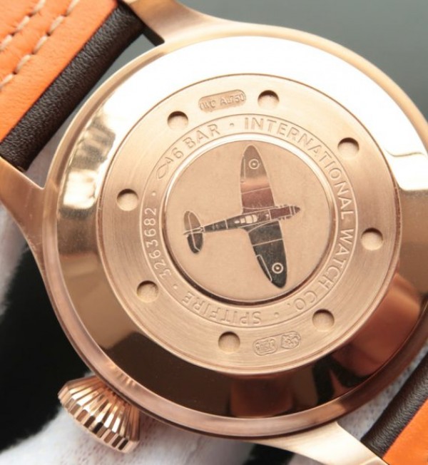 Replica IWC ZF Big Pilot IW502701 RG Blue Dial Leather Strap