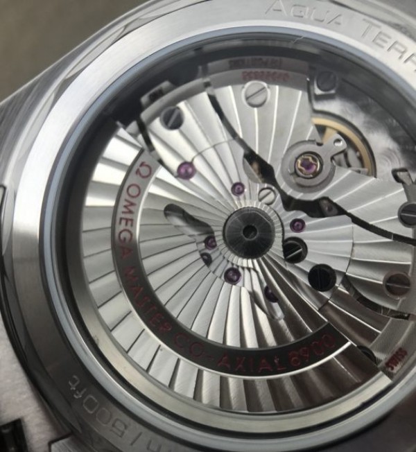 Replica Omega XF Aqua Terra Master White Textured Dial Orange Hands Leather A8900