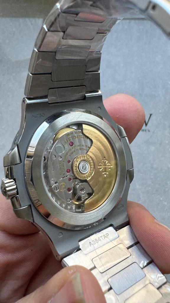 Replica PATEK PHILIPPE Nautilus 5811/1G PPF 1:1 Best Edition Grey Textured Dial on SS Bracelet Asian Cal.26-330CS