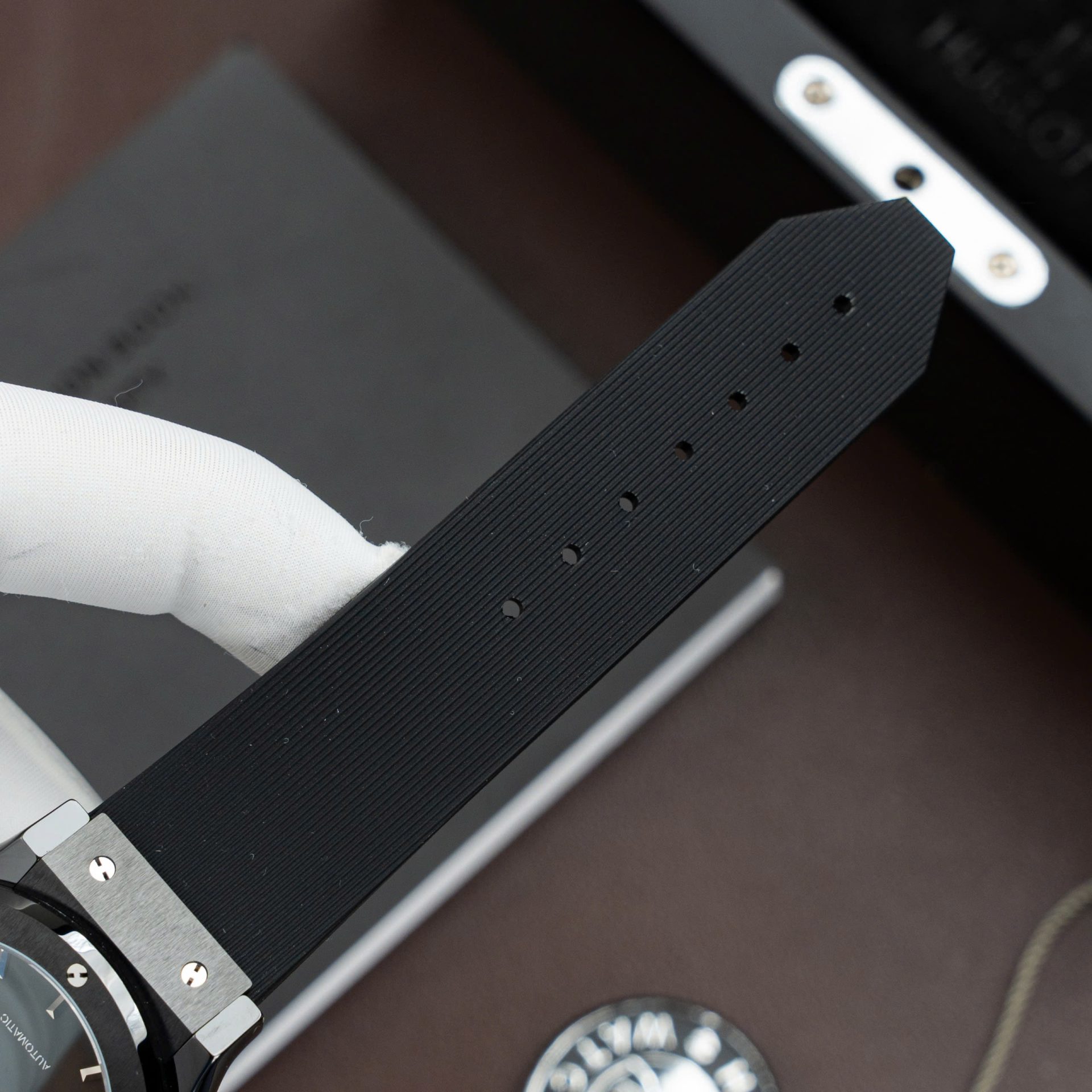 Hublot Classic Fusion Ceramic Black Rubber Strap Replica Watch 42mm