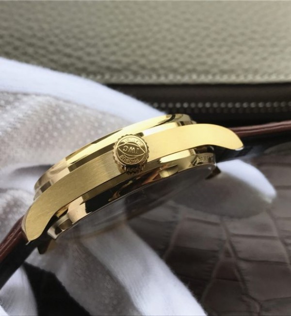 Replica IWC ZF Portuguese IW500101 YG White Dial Leather Strap A52010
