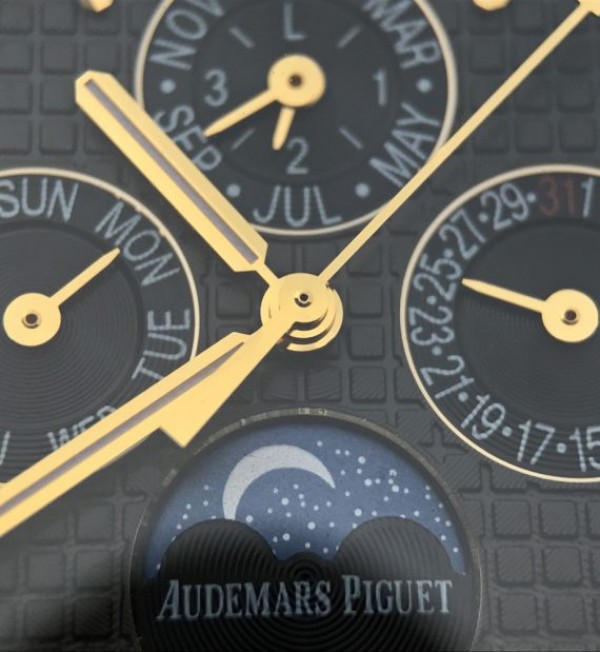 Replica Audemars Piguet JF Royal Oak 41mm 26574 YG Black Dial Leather Strap A5134