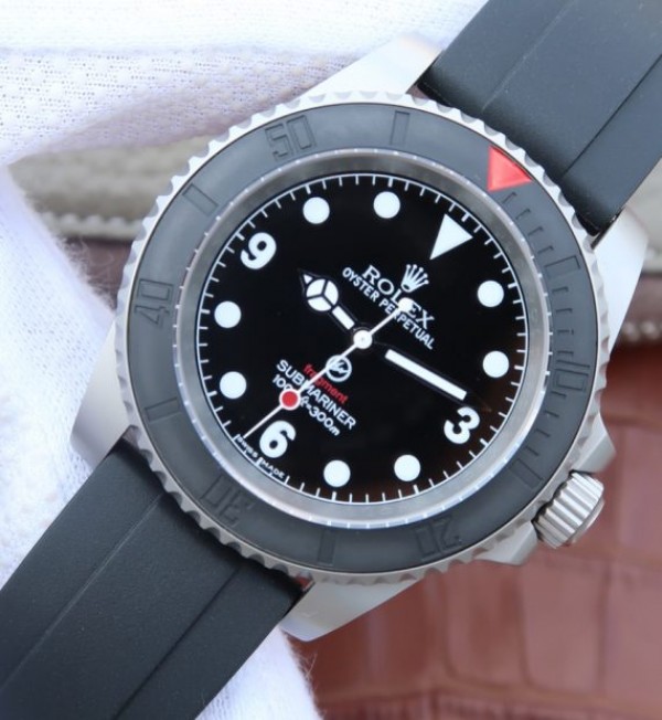 Replica Rolex Submariner Fragment Black Dial Ceramic Bezel Rubber Strap A2836