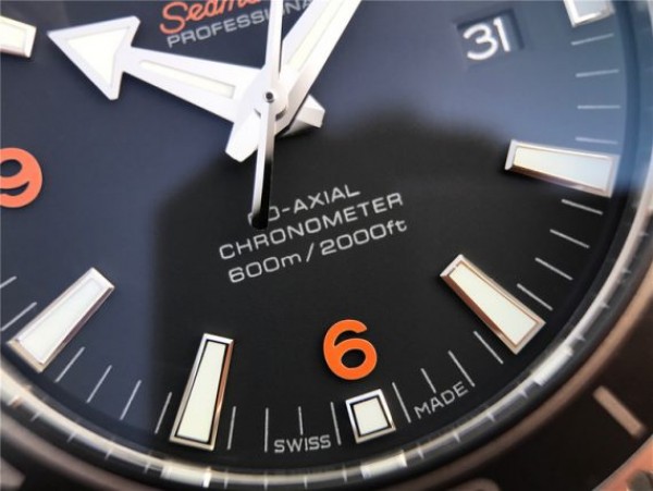 Replica Omega Planet Ocean Professional Ceramic Bezel 45mm OMF Orange Marker Rubber Strap A8500