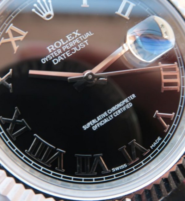 Replica Rolex DateJust 41mm 116334 SS Black Dial Roman Markers SS Bracelet A3136