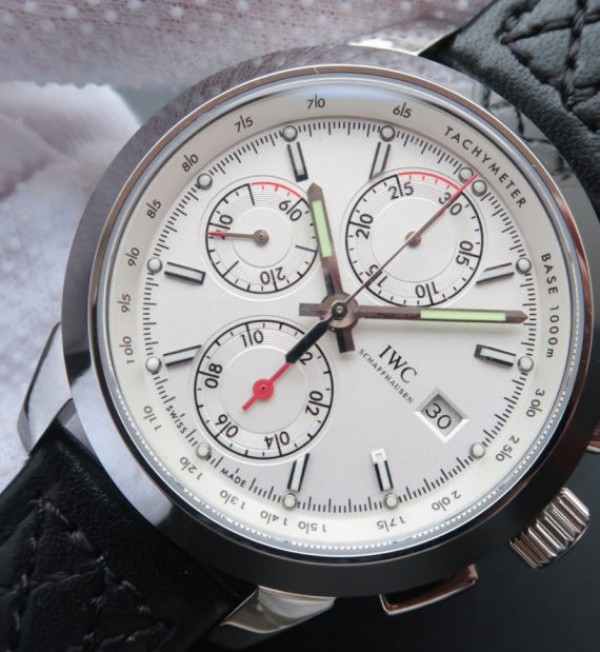 Replica IWC Ingenieur Chrono IW380701 White Dial Leather Strap