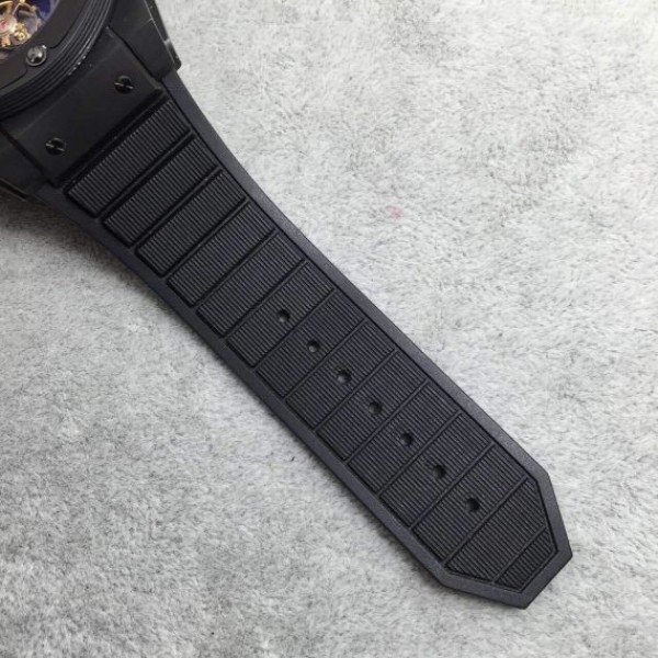 Replica Hublot Big Bang 44mm Vendome Real Tourbillon Ceramic Case Black Gummy