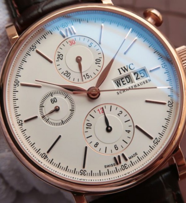 Replica IWC Portofino Chronograph IW391020 RG White Dial