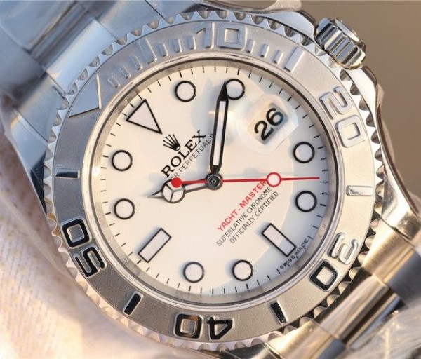 Replica Rolex Yacht-Master 116622 JF White Dial on SS Bracelet SH3135