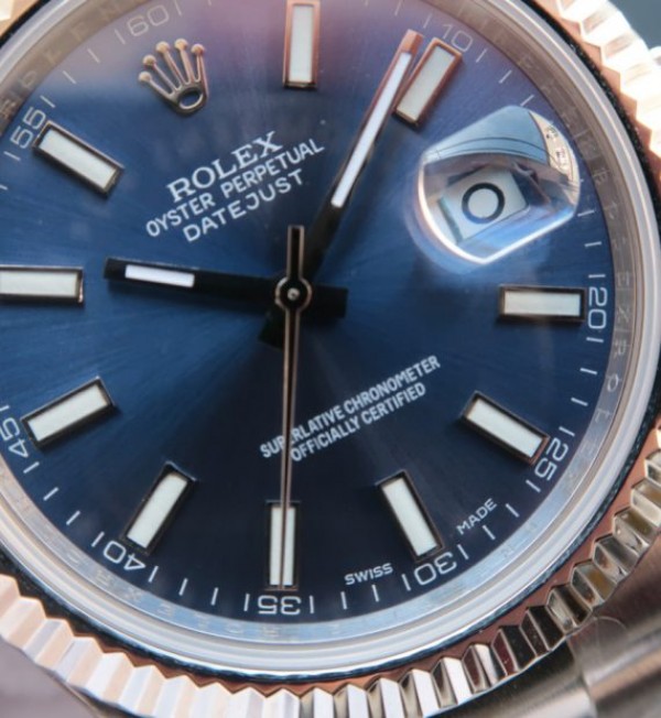 Replica Rolex DateJust II SS Fluted Bezel Blue Dial SS Bracelet A3136
