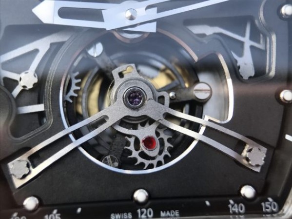 Replica Richard Mille RM069 SS Fake Tourbillon Skeleton Dial Black Rubber Strap A23J