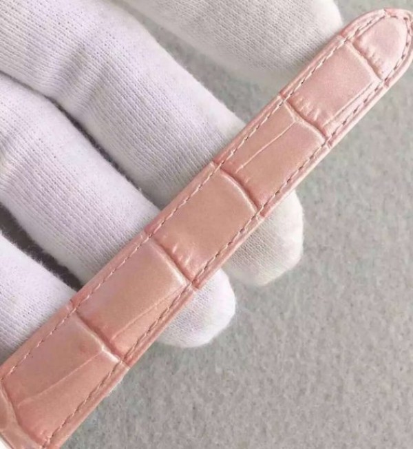 Replica Cartier V6F Ballon Bleu 33mm Pink Dial Pink Leather Strap SEIKO NH05A