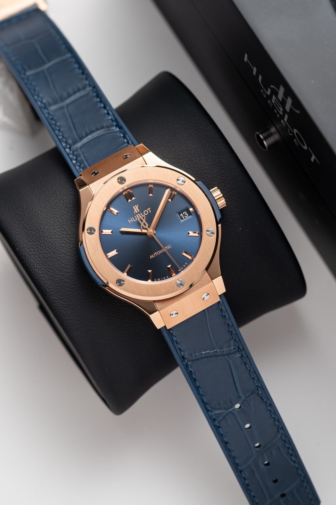 Hublot Classic Fusion King Gold Blue Replica Watch JJF Factory 38mm