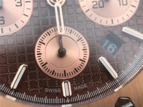 Replica Audemars Piguet Royal Oak Chronograph RG JHF Brown/RG Dial RG Bracelet A7750