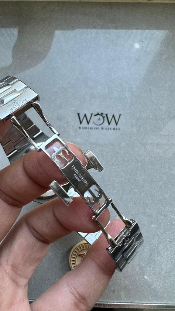 Replica PATEK PHILIPPE Nautilus 5811/1G PPF 1:1 Best Edition Grey Textured Dial on SS Bracelet Asian Cal.26-330CS