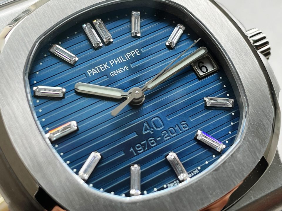 Replica PATEK PHILIPPE Nautilus 5711 40th Anniversary SS PPF 1:1 Best Edition Blue Dial on SS Bracelet A330