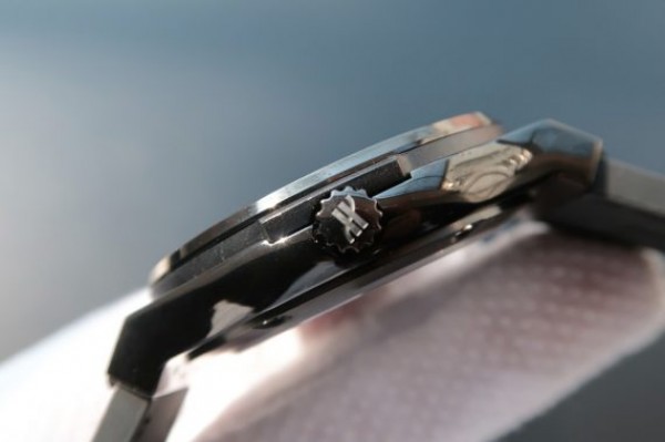 Replica Hublot Classic Fusion Tourbillon 45mm TF PVD Purple Skeleton Dial Black Gummy Strap A23J