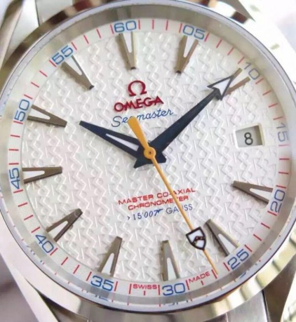 Replica Omega XF Seamaster CO-AXIAL Master James Bond White Textured Dial SS Bracelet A8507