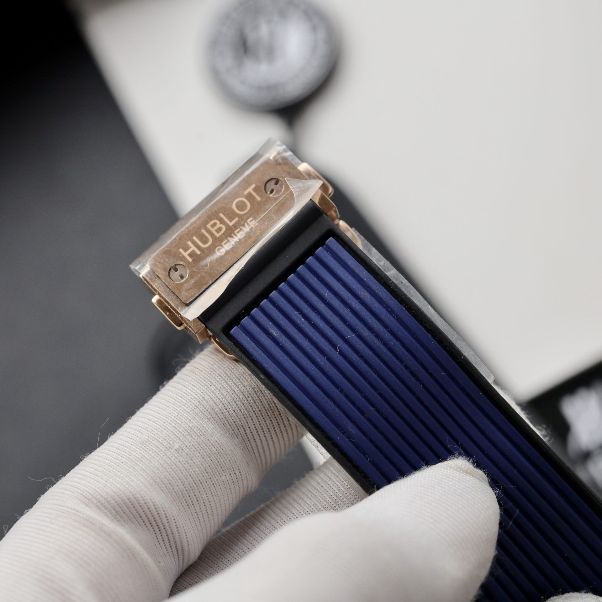 Hublot Replica Watches Spirit Of Big Bang King Gold Bezel Ceramic Blue 42mm