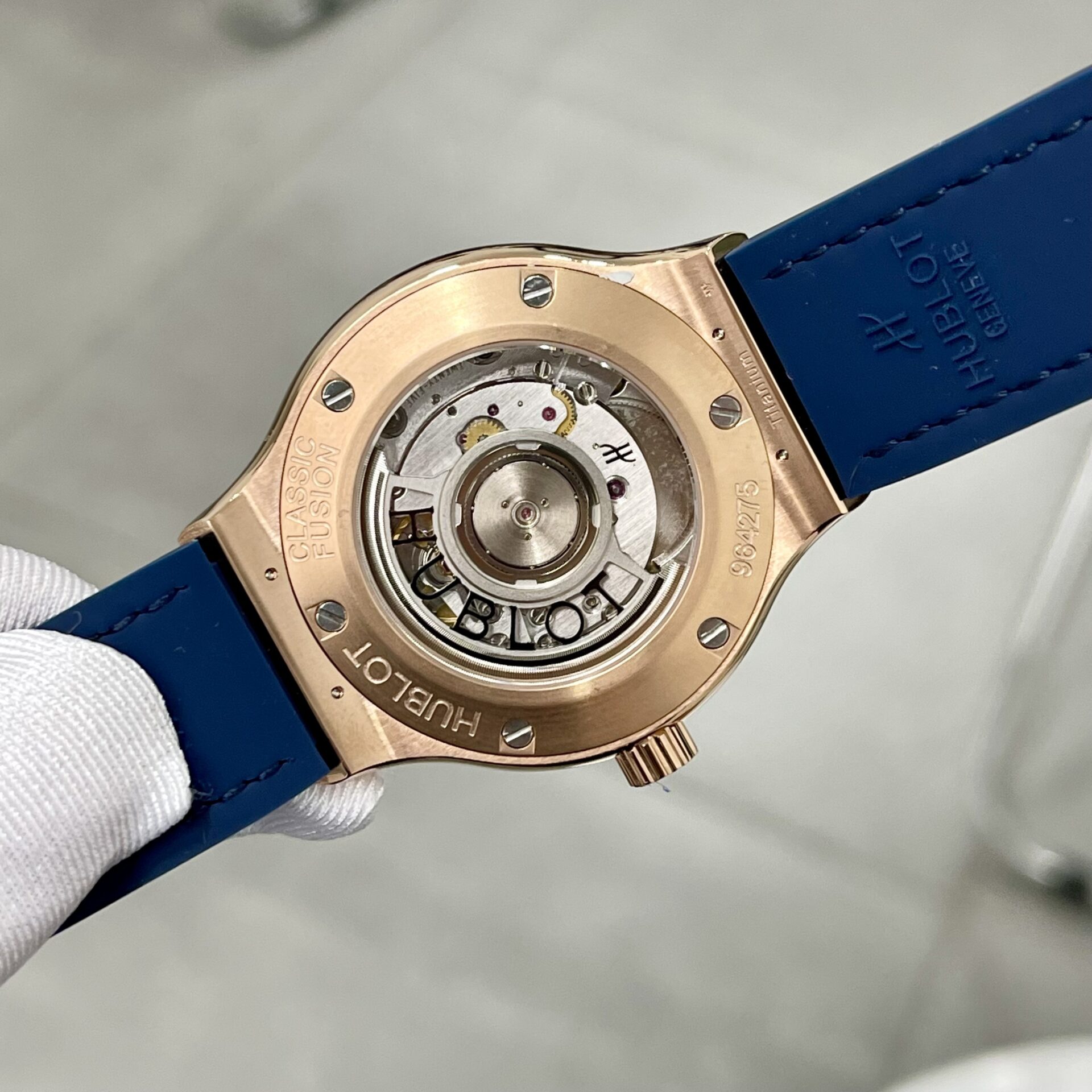 Hublot Classic Fusion King Gold Blue Replica Watch HB Factory 38mm