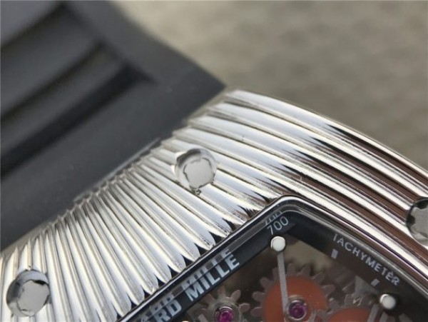Replica Richard Mille RM018 Hommage a Boucheron SS Brown Skeleton Dial Black Rubber Strap 6T51