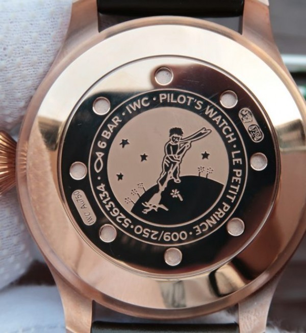 Replica IWC ZF Big Pilot IW500909 Le Petit Prince RG Leather Strap