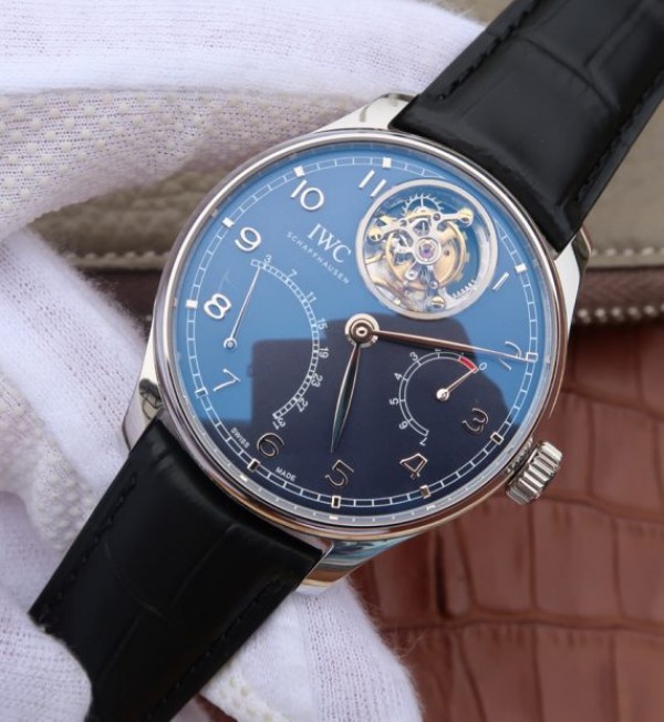 Replica IWC AZ Portuguese Tourbillon IW5046 Blue Dial