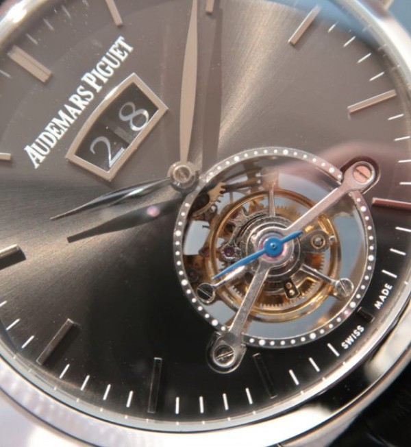 Replica Audemars Piguet TF Jules Tourbillon SS Big Date Black Dial