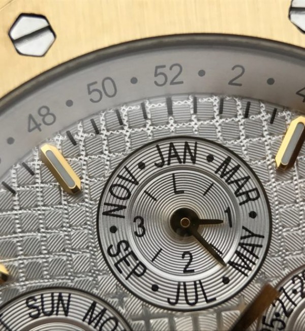 Replica Audemars Piguet JF Royal Oak 41mm 26574 YG White Dial Leather Strap A5134