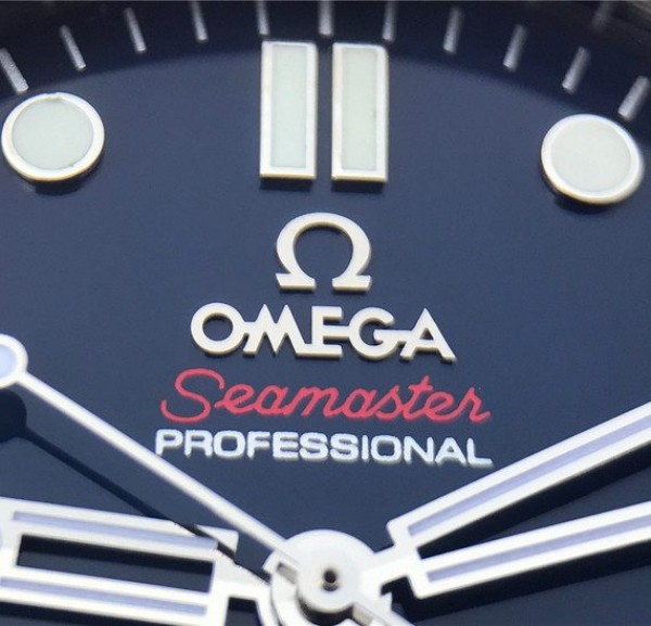 Replica Omega OMF Seamaster 300M Chronometer Blue Dial SS Bracelet A2824