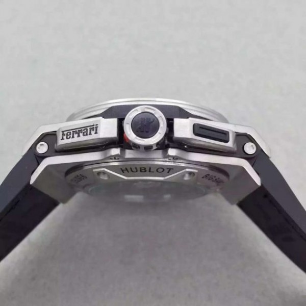 Replica Hublot Big Bang Ferrari Limited Edition SS Black Dial Black Rubber Strap A7753
