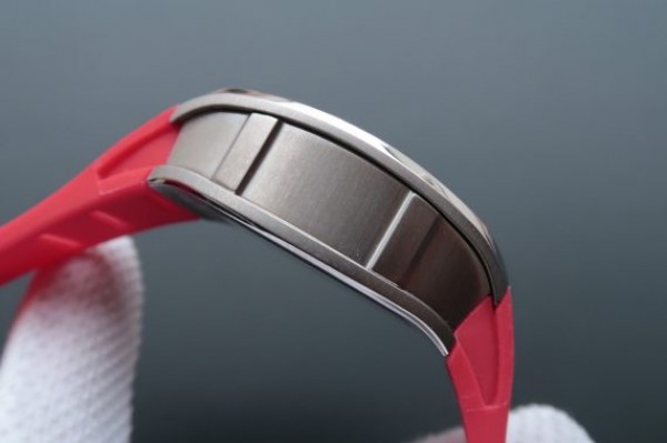 Replica Richard Mille RM038 SS Red Inner Bezel Skeleton Dial Red Rubber Strap Jap Quartz