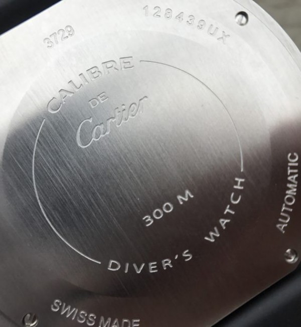 Replica Cartier JJF Calibre De Cartier Diver SS Black Dial RG Bezel Black Rubber Strap A23J