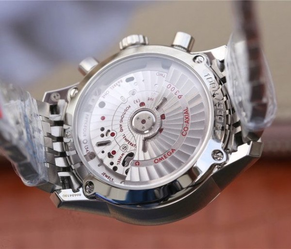 Replica Omega OMF De Ville Chronograph 42mm Black Dial SS Bracelet A9300