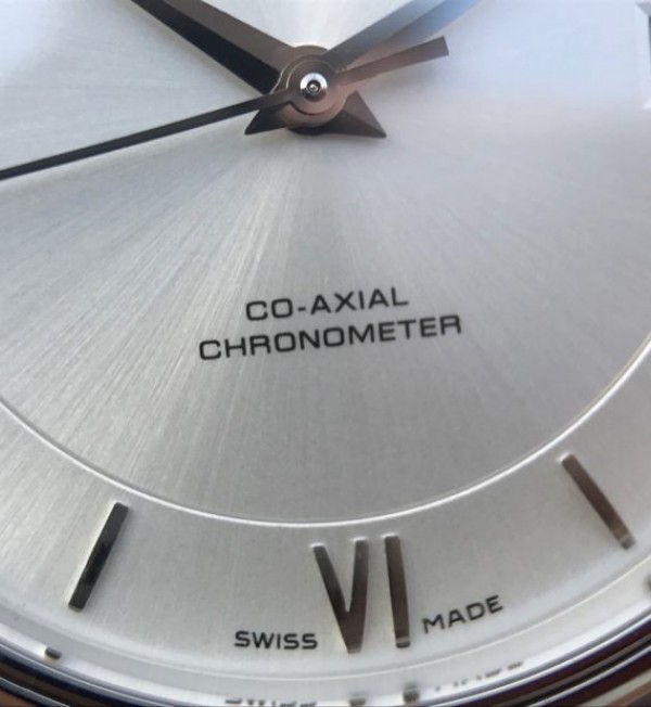 Replica Omega V6 De Ville 37mm SS White Dial Black Leather Strap A2892
