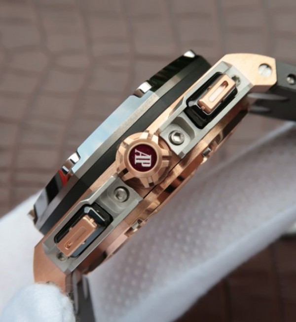 Replica Audemars Piguet JF Royal Oak Offshore 26568OM RG Cermet Bezel Michael Schumacher