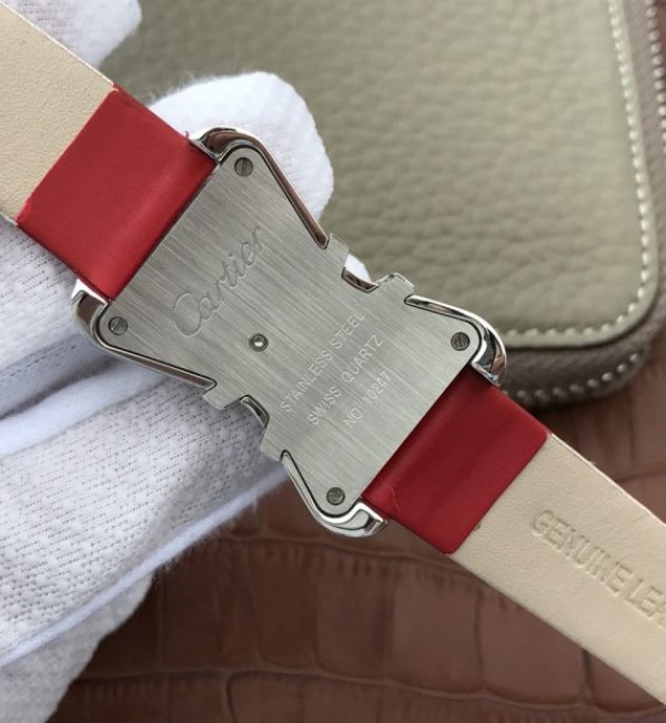 Replica Cartier High Jewelry Watches WJ306014 White Dial Red Fabric Strap
