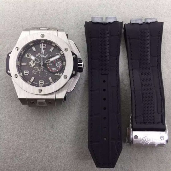 Replica Hublot Big Bang Ferrari Limited Edition SS Black Dial Black Rubber Strap A7753