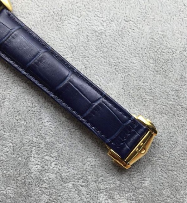 Replica Omega Globemaster Master Chronometer YG Case Blue Dial Leather Strap A8900