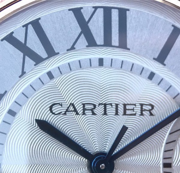 Replica Cartier Ballon Bleu 36mm RG White Textured Dial Diamond Bezel