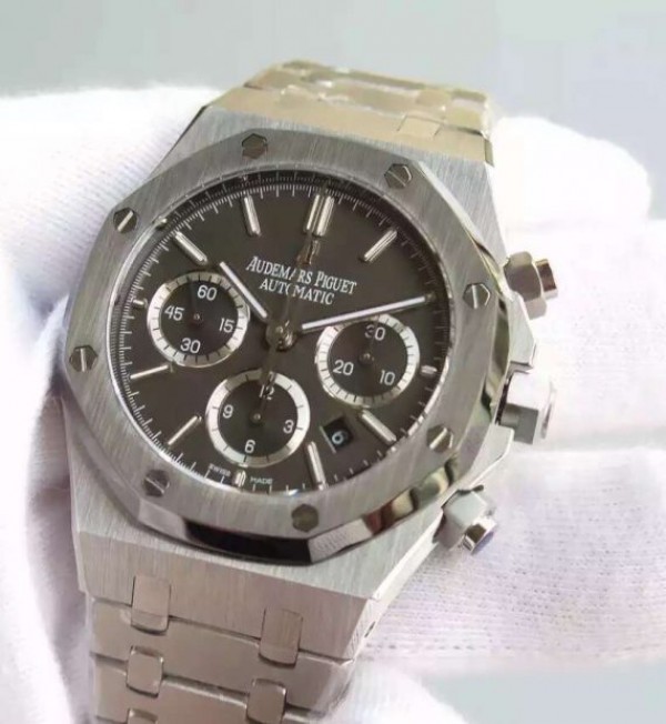 Replica Audemars Piguet Royal Oak Chronograph SS Gray Dial SS Bracelet A7750