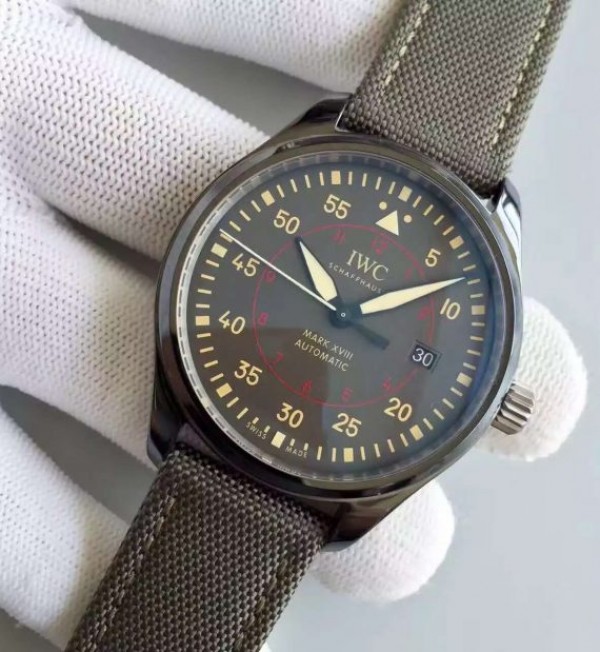 Replica IWC MKF Mark XVIII IW324702 Gray Dial Nylon Strap A2892
