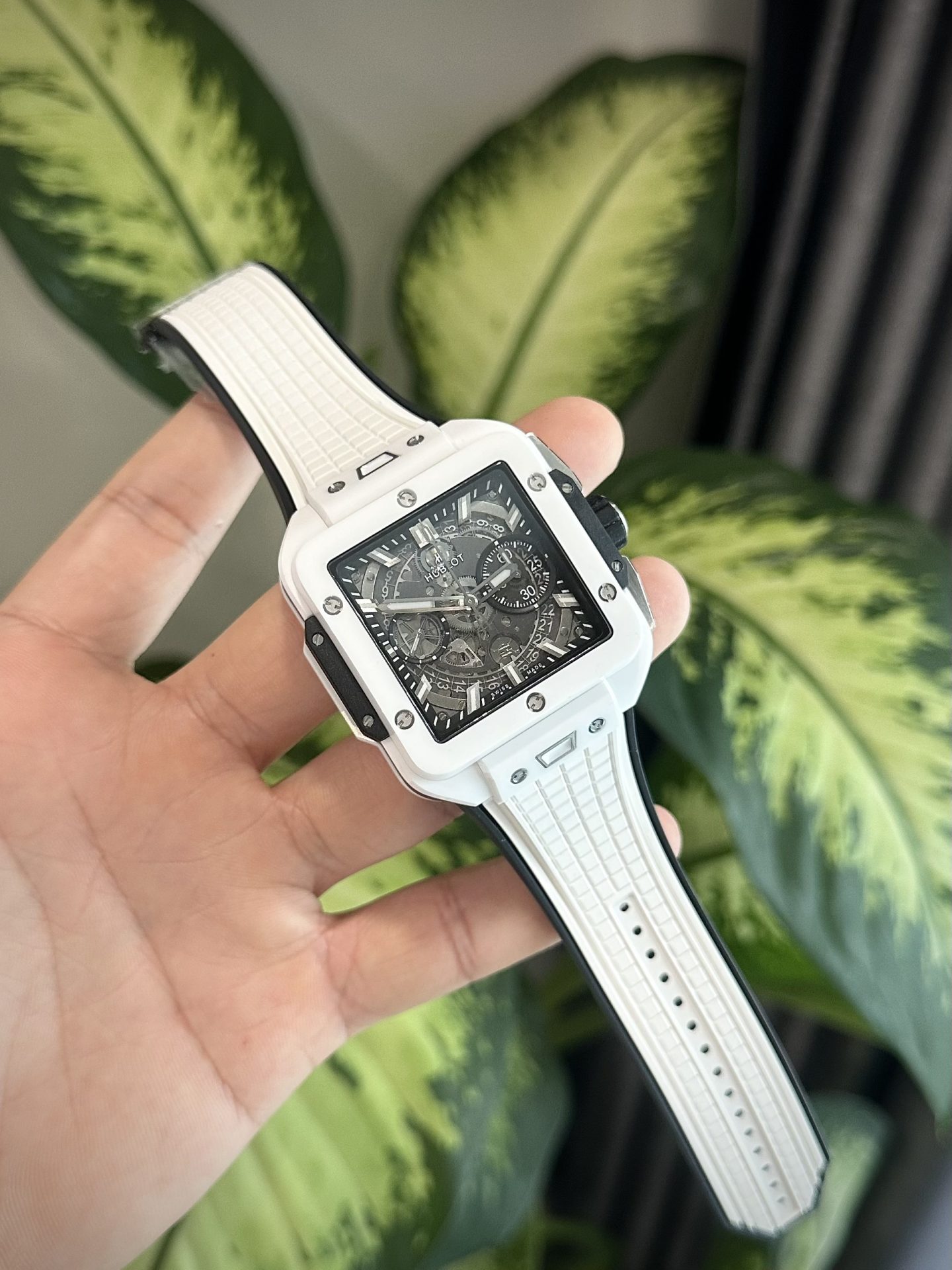 Hublot Replica Watches Square Bang Unico Ceramic White BBF Factory 42mm
