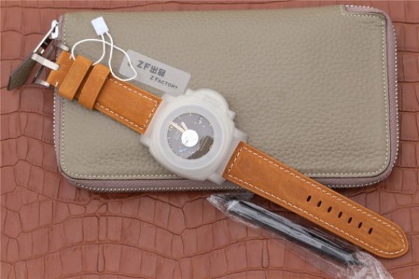 Replica Panerai PAM1351 Titanium ZF Brown Dial Brown Asso Strap P9010