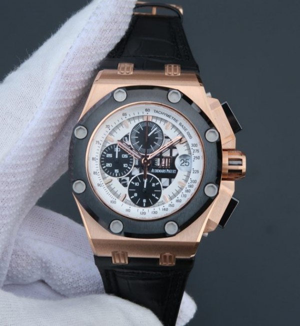 Replica Audemars Piguet JF Royal Oak Offshore 26078 RG White Skeleton Dial A3126