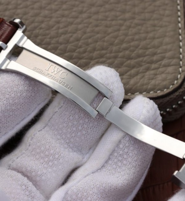 Replica IWC BM Portuguese Tourbillon Gray Dial Leather Strap