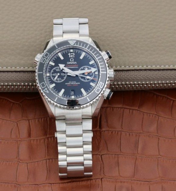 Replica Omega Planet Ocean Master Chronometer OMF Black LiquidMetal SS Bracelet A9900