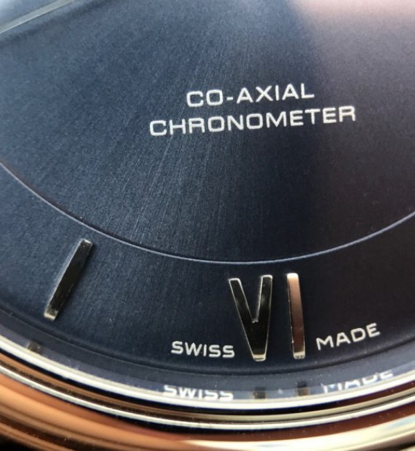 Replica Omega MKF De Ville 37mm SS Blue Dial Black Leather Strap A2829