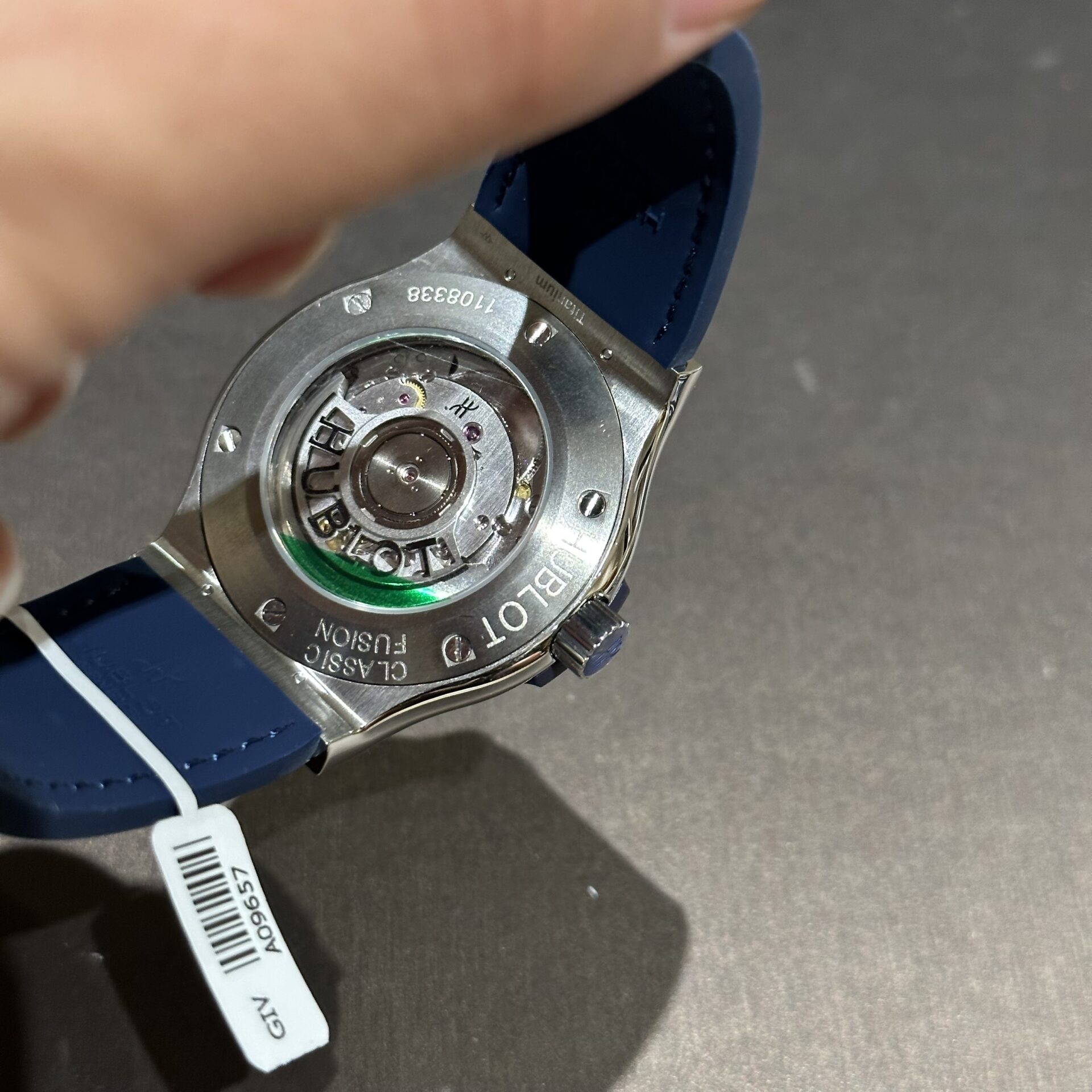 Hublot Replica Watch With Full Diamond Moissanite Diamonds Blue Dial 42mm